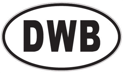 DWB - 3 Letter Initials Oval Magnet