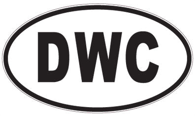 DWC - 3 Letter Initials Oval Sticker