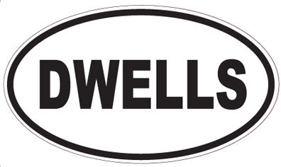 DWELLS - Oval Sticker