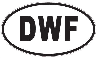 DWF - 3 Letter Initials Oval Magnet