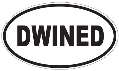 DWINED - Oval Sticker