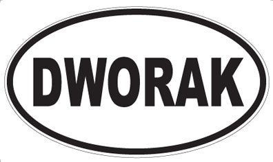 DWORAK - Oval Sticker