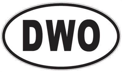 DWO - 3 Letter Initials Oval Magnet