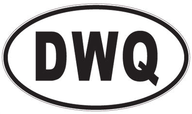 DWQ - 3 Letter Initials Oval Magnet