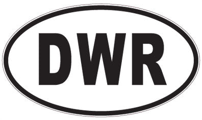 DWR - 3 Letter Initials Oval Magnet