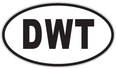 DWT - 3 Letter Initials Oval Magnet
