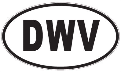 DWV - 3 Letter Initials Oval Magnet