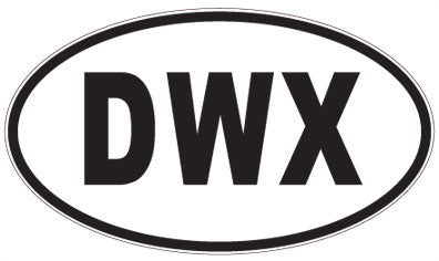 DWX - 3 Letter Initials Oval Magnet