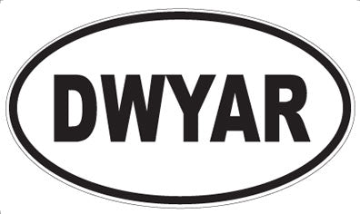 DWYAR - Oval Sticker
