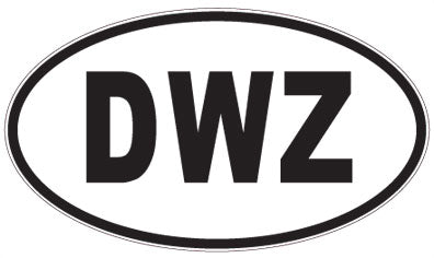 DWZ - 3 Letter Initials Oval Magnet