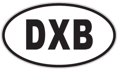 DXB - 3 Letter Initials Oval Magnet