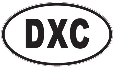 DXC - 3 Letter Initials Oval Magnet