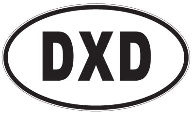 DXD - 3 Letter Initials Oval Magnet