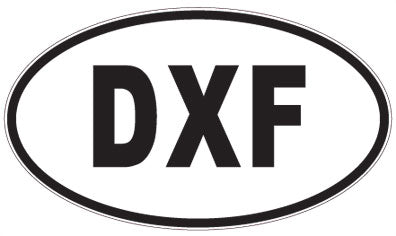 DXF - 3 Letter Initials Oval Magnet