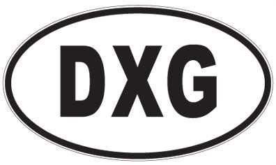 DXG - 3 Letter Initials Oval Magnet