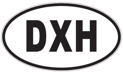 DXH - 3 Letter Initials Oval Magnet