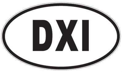 DXI - 3 Letter Initials Oval Magnet