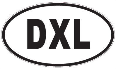 DXL - 3 Letter Initials Oval Magnet