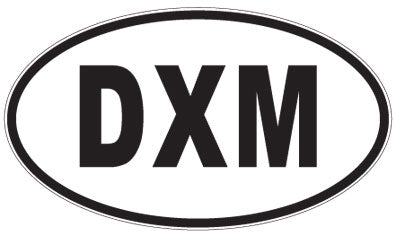 DXM - 3 Letter Initials Oval Magnet
