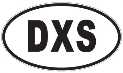DXS - 3 Letter Initials Oval Magnet