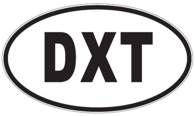 DXT - 3 Letter Initials Oval Magnet