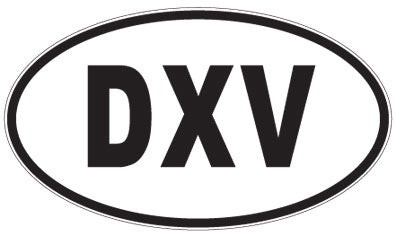 DXV - 3 Letter Initials Oval Magnet