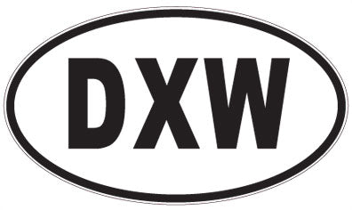DXW - 3 Letter Initials Oval Magnet