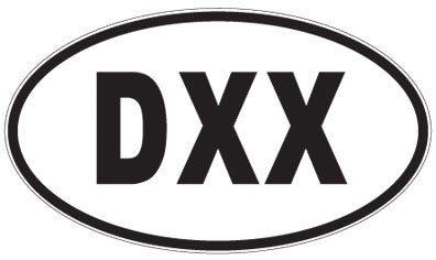 DXX - 3 Letter Initials Oval Magnet