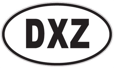 DXZ - 3 Letter Initials Oval Magnet