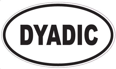 DYADIC - Oval Sticker