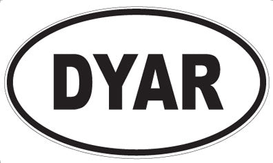 DYAR - Oval Sticker
