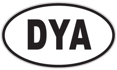 DYA - 3 Letter Initials Oval Magnet
