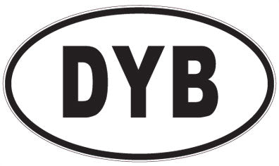 DYB - 3 Letter Initials Oval Magnet