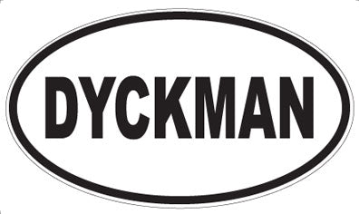 DYCKMAN - Oval Sticker