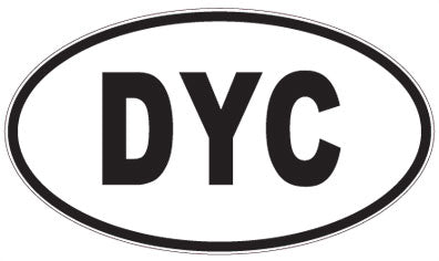 DYC - 3 Letter Initials Oval Magnet