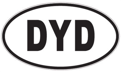 DYD - 3 Letter Initials Oval Magnet