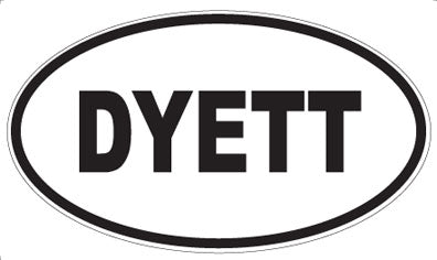 DYETT - Oval Sticker