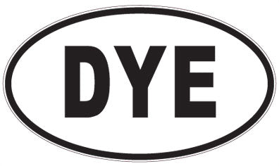 DYE - 3 Letter Initials Oval Magnet