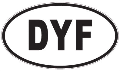 DYF - 3 Letter Initials Oval Magnet