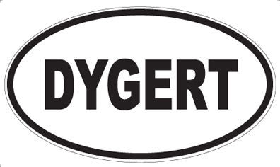 DYGERT - Oval Sticker