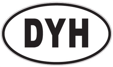DYH - 3 Letter Initials Oval Magnet