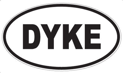 DYKE - Oval Sticker