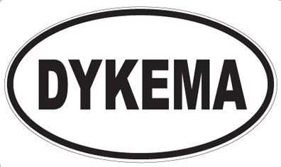 DYKEMA - Oval Sticker