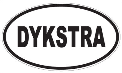 DYKSTRA - Oval Sticker