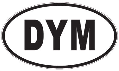 DYM - 3 Letter Initials Oval Magnet