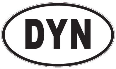 DYN - 3 Letter Initials Oval Magnet