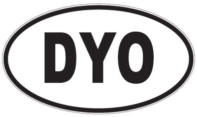 DYO - 3 Letter Initials Oval Magnet