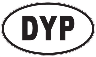 DYP - 3 Letter Initials Oval Magnet