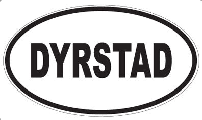 DYRSTAD - Oval Sticker