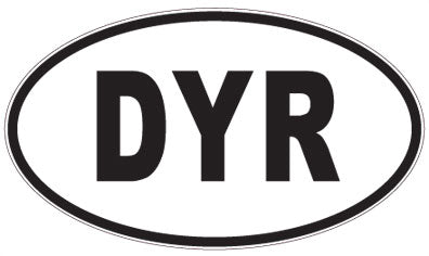 DYR - 3 Letter Initials Oval Magnet